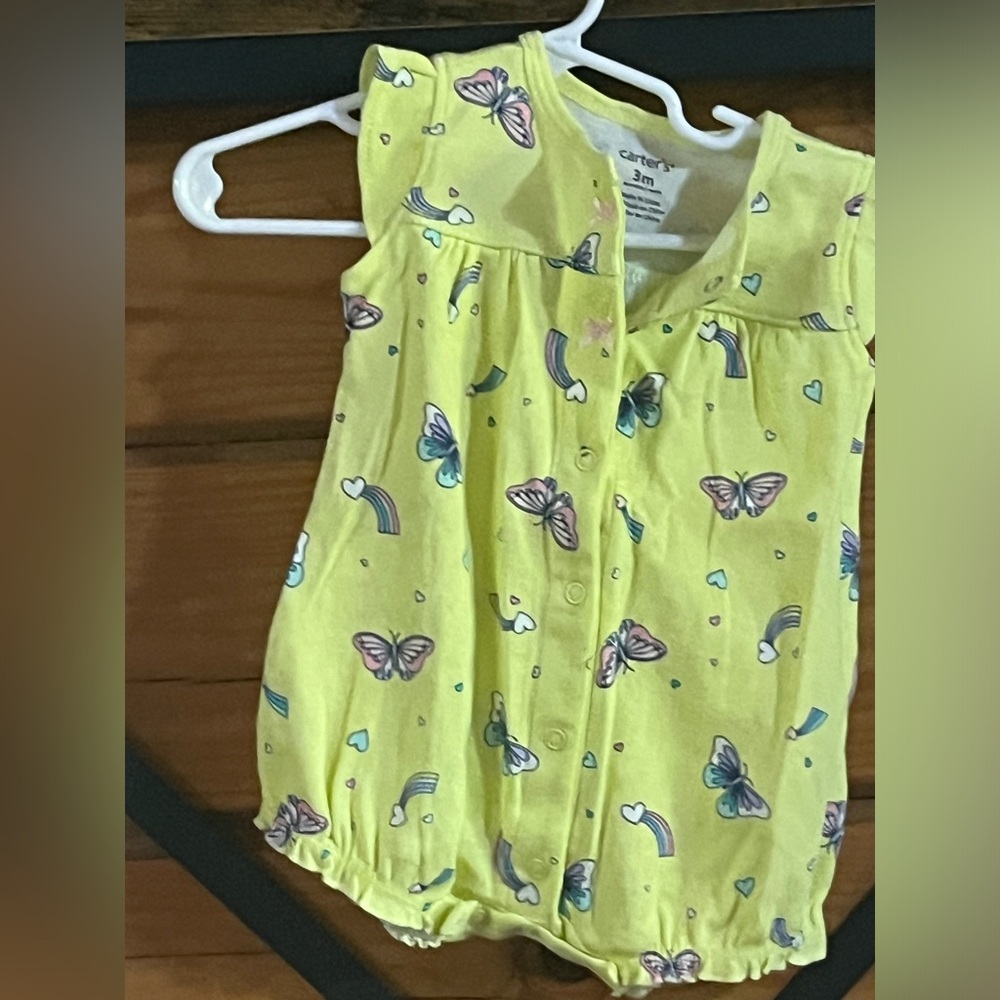 Carters yellow butterfly outfit